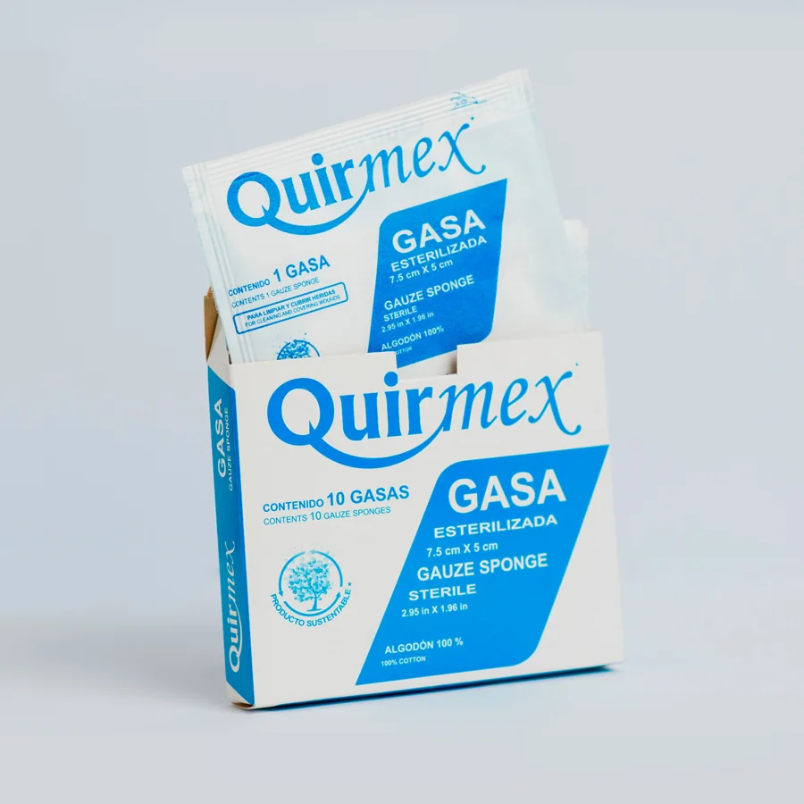 Sterile gauze pad 7.5 × 5 cm