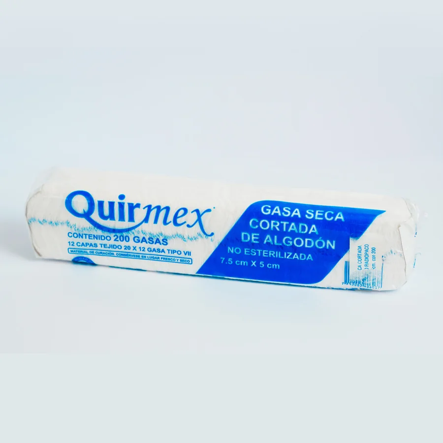 Dry cut gauze 7.5 cm × 5 cm