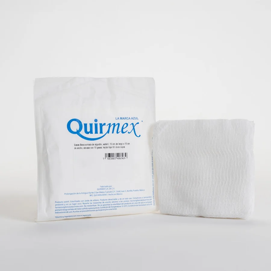 Sterile gauze sponge 10 cm × 10 cm